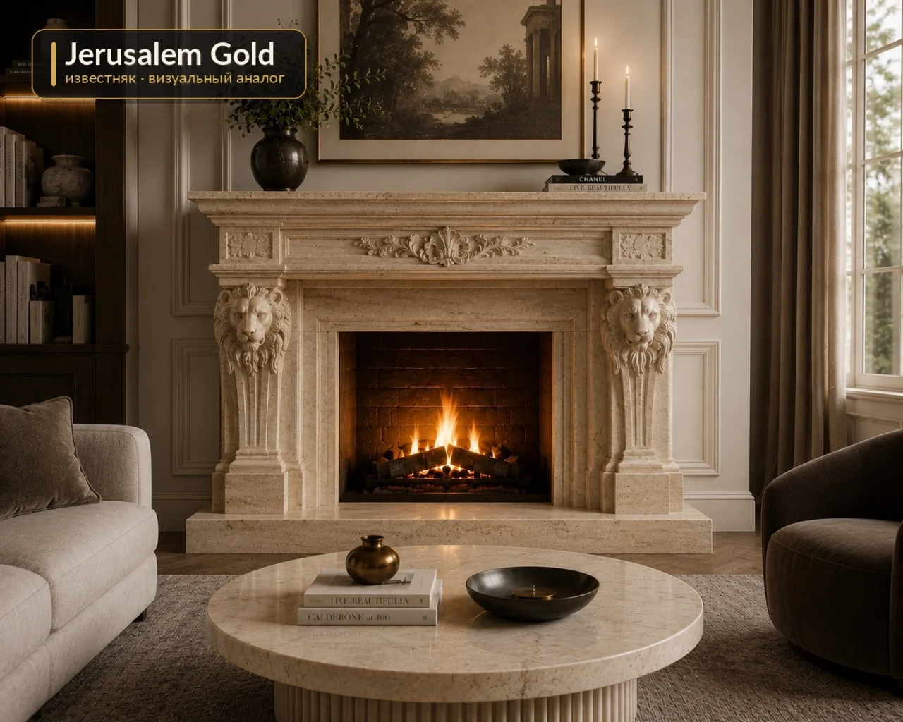 Камінний портал з Jerusalem Gold