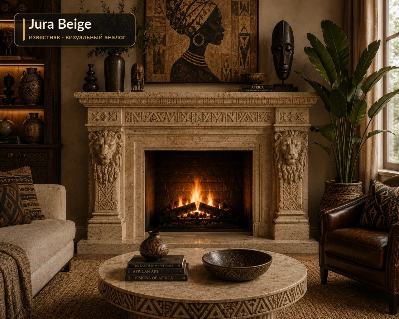Камінний портал з Jura Beige